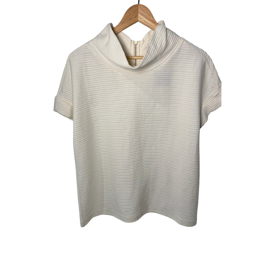 Anthroplogie Postmark Ribbed Zippered Back Top Large